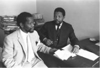 Oliver Tambo and Nelson Mandela in their Johannesburg office