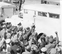 Rivonia Trial: Mandela being transported from the courthouse