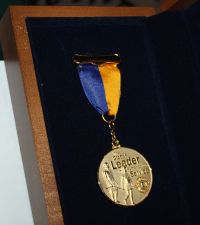 Lions International medal, presented to Nelson Mndela