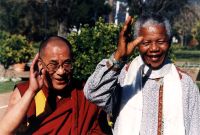 Nelson Mandela and the Dalai Lama in 1996