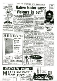 1961 Sunday Express article on "the Black Pimpernel"