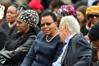 George Bizos and Graca Machel attend the Nelson Mandela Foundation's memorial for Winnie Madikizela-Mandela