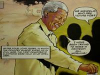 Detail (panel) from a comic book biography of Nelson Mandela
