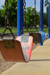 Swings in a playground
