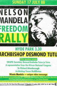 Nelson Mandela freedom rally poster
