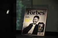 Young Nelson Mandela on the cover of Forbes