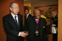 United Nations Secretary-General Ban Ki-moon and Archbishop Desmond Tutu