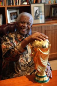 Madiba With Hand On  World  C