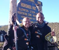 Sello And  Richard At  Horombo  Hut2