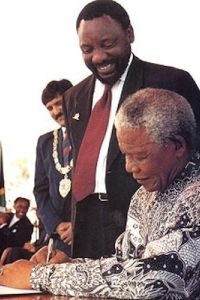 Mandela Signing Constitutio Used