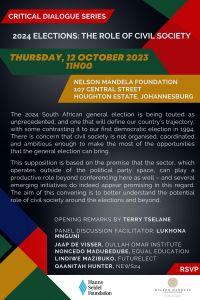 Invitation: The role of civil society in securing better electoral outcomes V3