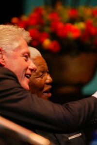 Bill Clinton with Nelson Mandela