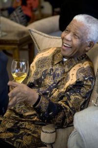 Nelson Mandela laughing