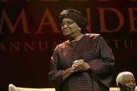 Ellen Johnson-Sirleaf at the 2008 Nelson Mandela Annual Lecture