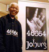 Nelson Mandela advertising a 46664 concert