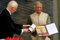 Prof  Yunus Presented With  Nobel  Peace  Prize