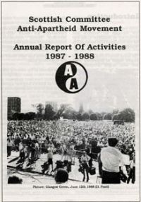 Scottish Anti-Apartheid Movement Report cover 1988