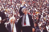 Arthur Chaskalson at a 1994 rally