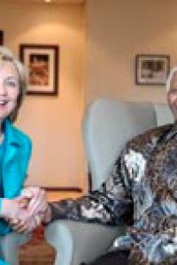 Hillary Clinton and Nelson Mandela