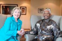 Hillary Clinton and Nelson Mandela