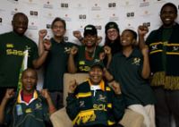 Nelson Mandela Foundation celebrating the Springboks' 2007 Rugby World Cup win