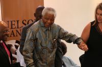 Nelson Mandela at a 90th birthday celebration event