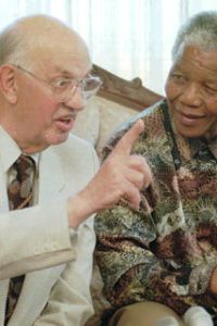 PW Botha with Nelson Mandela