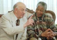 PW Botha with Nelson Mandela