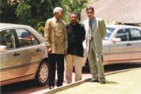 Nelson Mandela, Joel Netshitenzhe and Achmat Dangor.