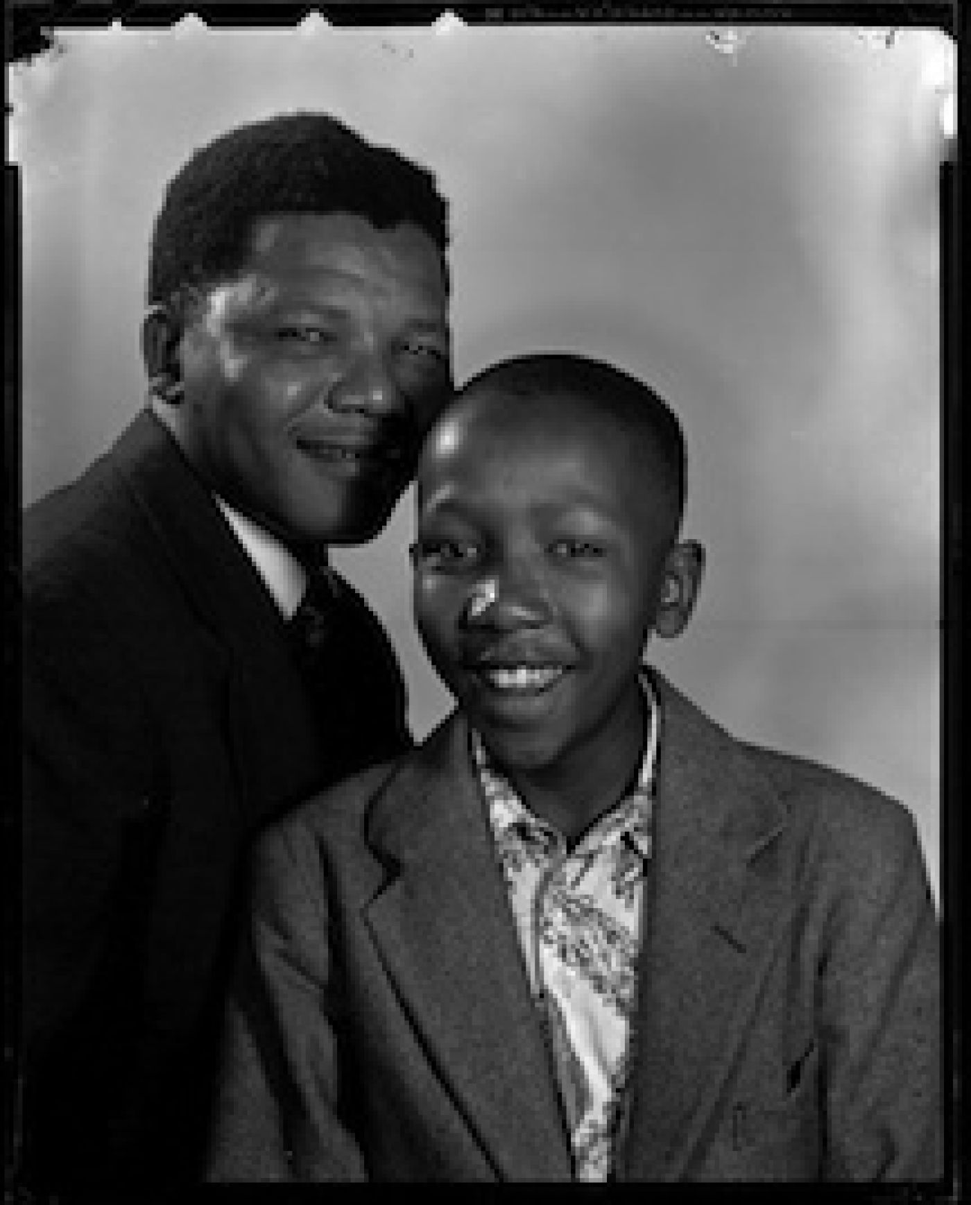 Nelson Mandela and his son Thembikile Mandela