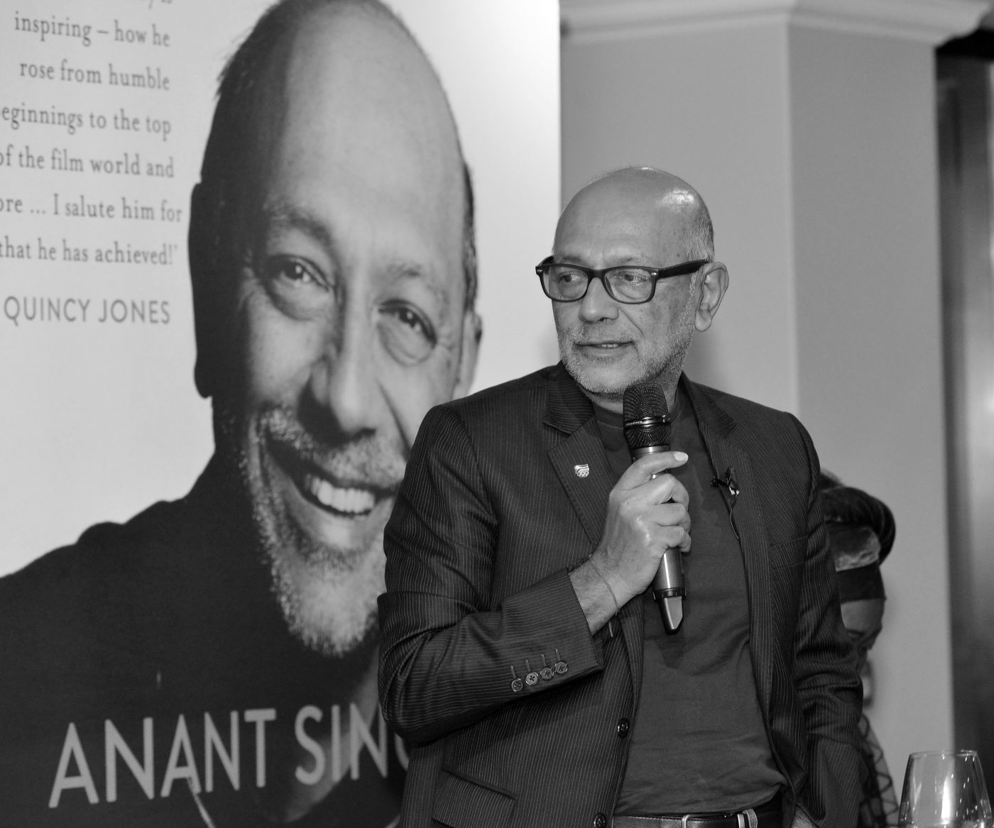 Anant Singh at the launch of his book, In Black and White