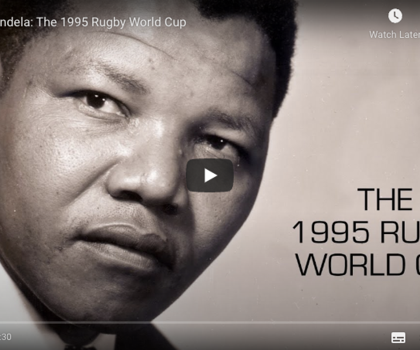 Mandela 1995 Rugby World Cup Message