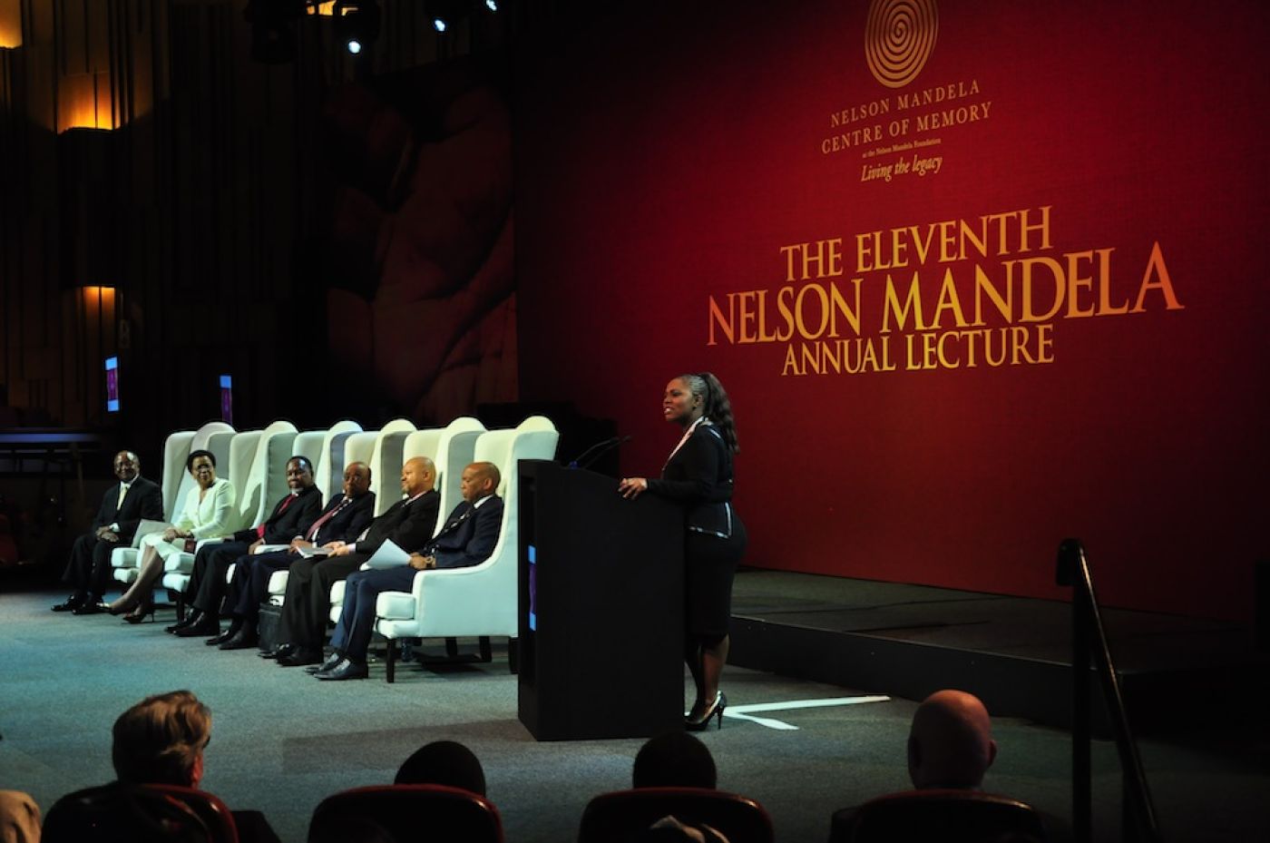 Mo Ibrahim on stage, 11th Nelson Mandela Annual Lecture