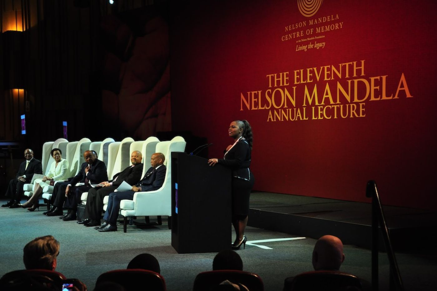 Mo Ibrahim on stage, 11th Nelson Mandela Annual Lecture (2)
