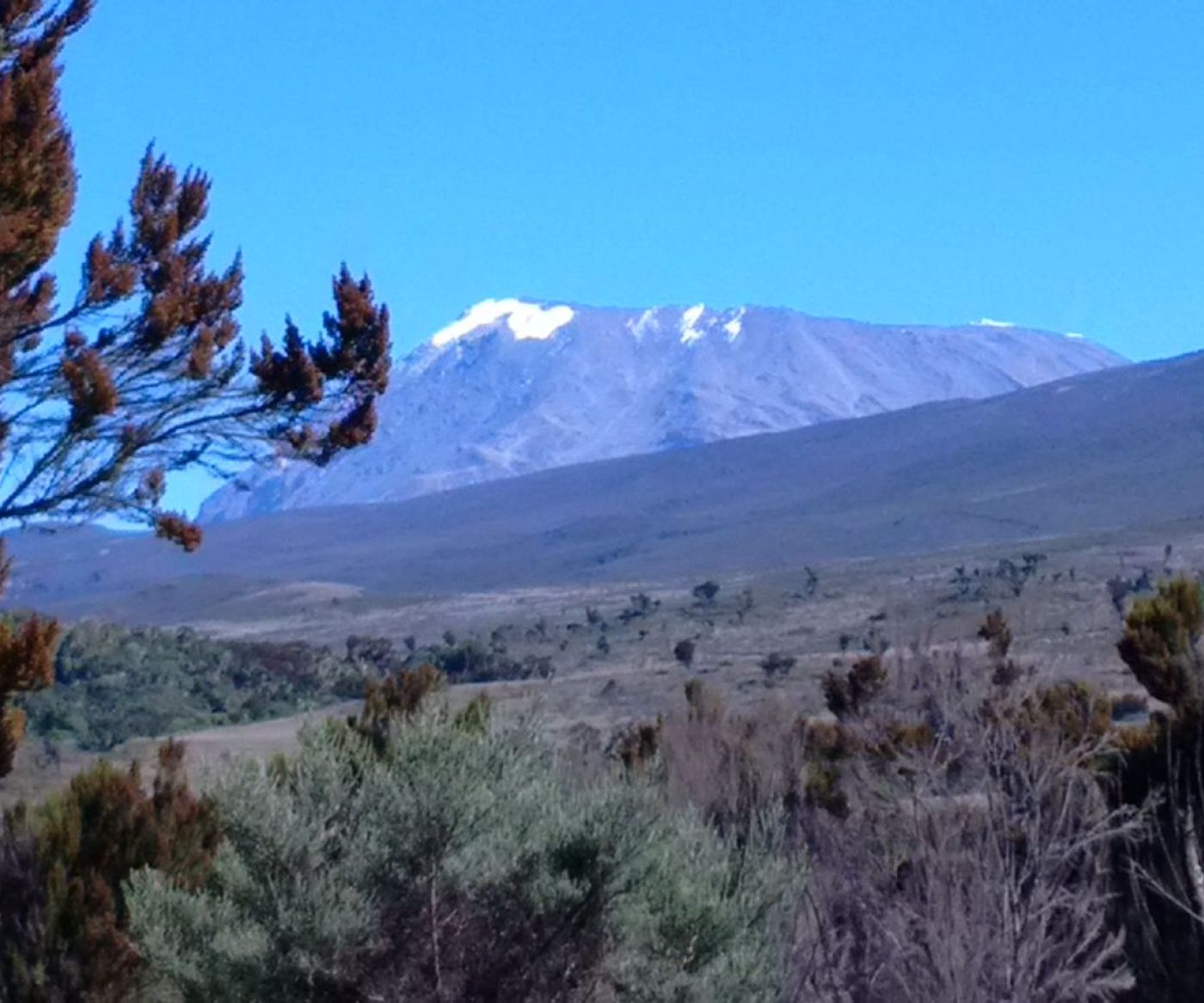 Uhuru  Peak As Seen From  Horombo  Hut