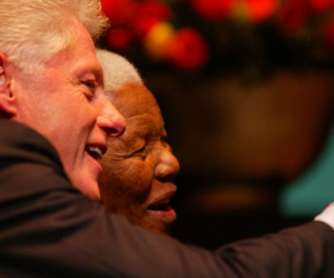Bill Clinton with Nelson Mandela