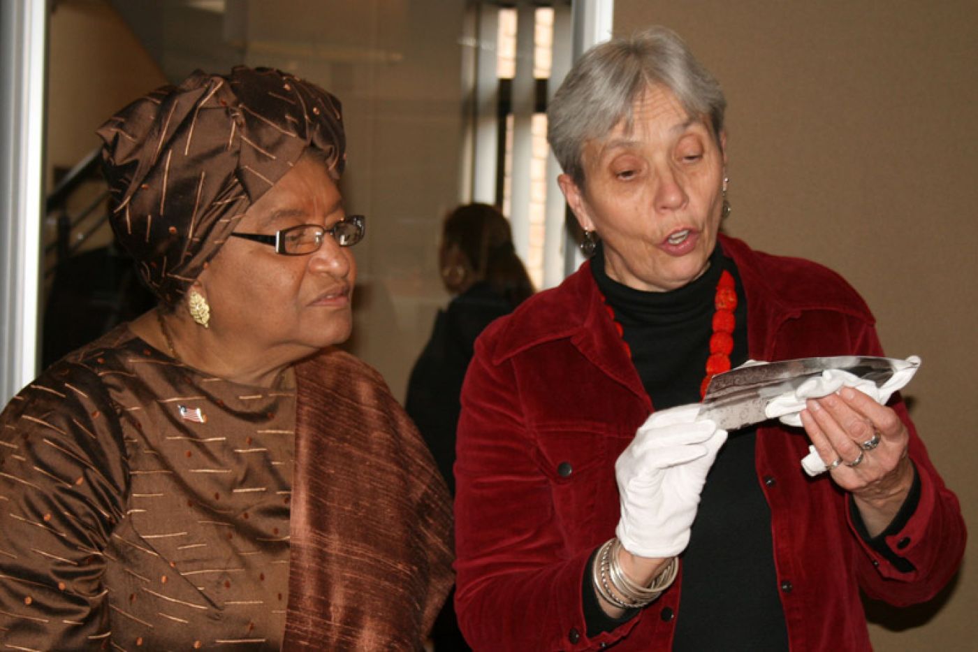 Ellen Johnson-Sirleaf at the Nelson Mandela Foundation, 2008
