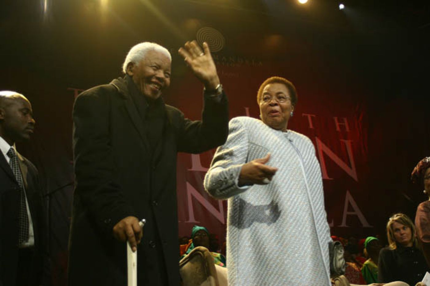 Nelson Mandela and Graça Machel at the Sixth Nelson Mandela Annual Lecture 