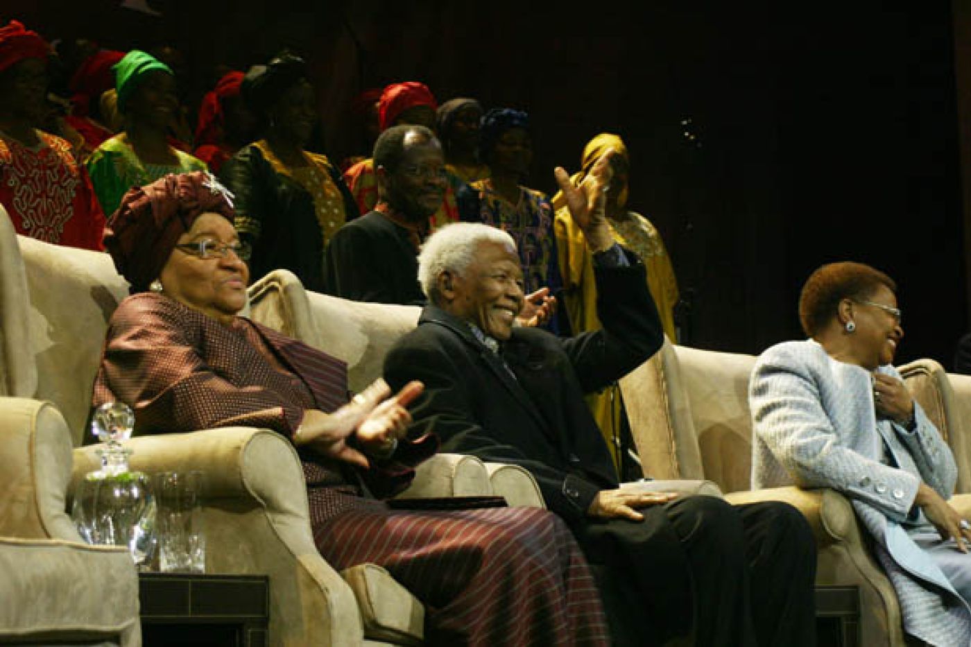 Ellen Jophson-Sirleaf and Nelson Mandela. Sixth Nelson Mandela Annual Lecture