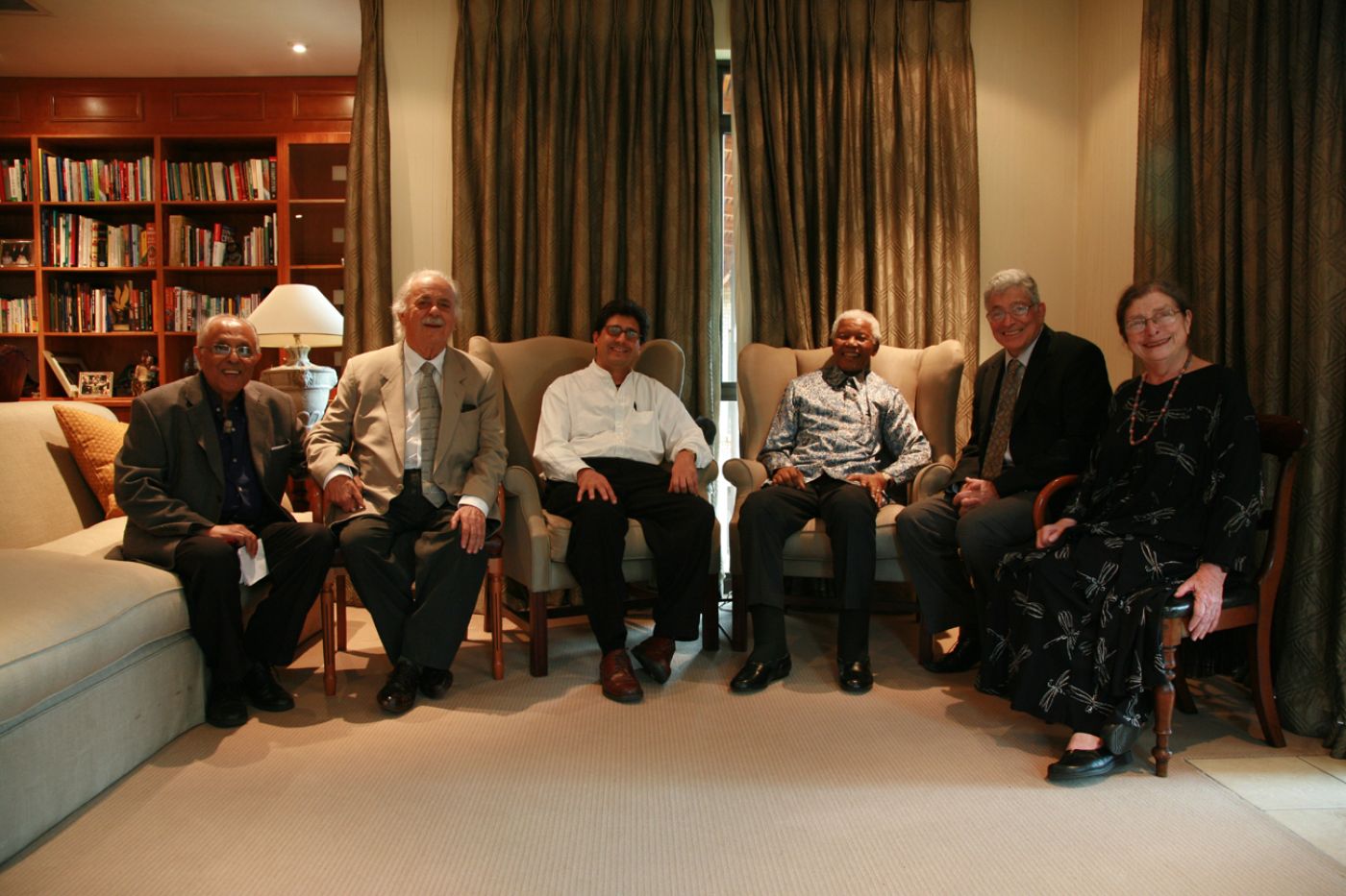 Nelson Mandela, George Bizos, Alexi Bizos, Arthur and Lorraine Chaskalson