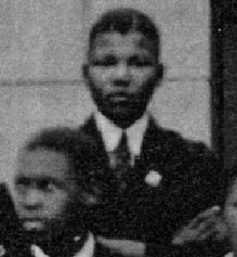 Close-up of Madiba in school photograph